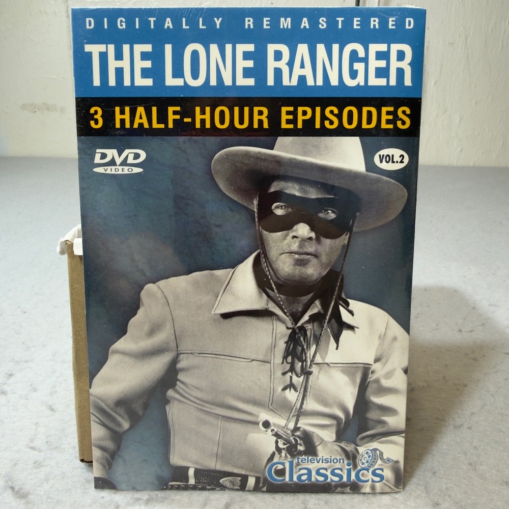 The‎ Lone Ranger Vol 2 DVD 3 Episodes Digitally Remastered Clayton Moore Western